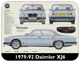 Daimler XJ6 1979-92 Place Mat, Medium